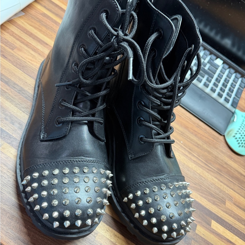 Torrid Black Studded Moto Boots